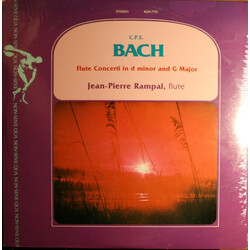 Jean-Pierre Rampal / Carl Philipp Emanuel Bach Flute Concerti In D Minor And G Major Vinyl LP USED