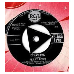 Perry Como Delaware USED VINYL 7INCH 45 RPM SINGLE