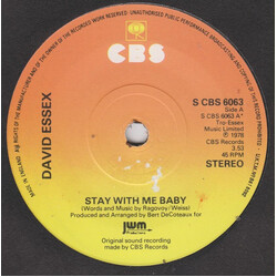 David Essex Stay With Me Baby USED VINYL 7INCH 45 RPM