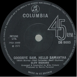 Cliff Richard Goodbye Sam, Hello Samantha VINYL 7" USED