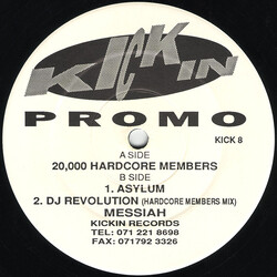 Messiah 20,000 Hardcore Members VINYL 12" USED