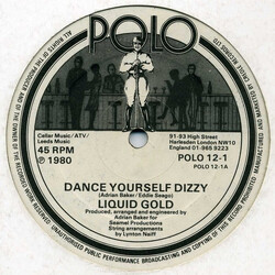 Liquid Gold Dance Yourself Dizzy USED VINYL 12INCH 45 RPM SINGLE