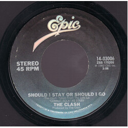 The Clash Should I Stay Or Should I Go / Inoculated City USED VINYL 7INCH 45 RPM SINGLE STYRENE