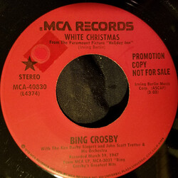 Bing Crosby White Christmas / Where The Blue Of The Night Meets The Gold Of The Day USED VINYL 7INCH 45 RPM SINGLE PROMO REISSUE