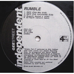 Rumble (2) Safe USED VINYL 12INCH PROMO