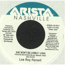 Lee Roy Parnell She Won't Be Lonely Long USED VINYL 7INCH 45 RPM SINGLE