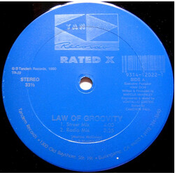 Rated X Law Of Groovity / Be Cool To Your Girl USED VINYL 12INCH 33 S RPM