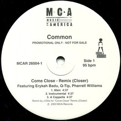 Common Come Close - Remix (Closer) USED VINYL 12INCH 33 S RPM PROMO