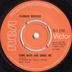 Clodagh Rodgers Come Back And Shake Me Vinyl 7" USED