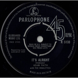 Adam Faith / The Roulettes It's Alright USED VINYL 7INCH 45 RPM SINGLE