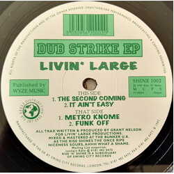Livin' Large Dub Strike EP USED VINYL 12INCH 33 S RPM EP STEREO