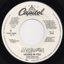 Marillion Hooks In You Vinyl 7" USED