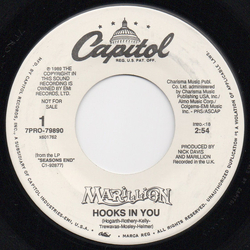 Marillion Hooks In You Vinyl 7" USED