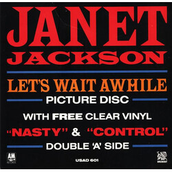 Janet Jackson Let's Wait Awhile / Nasty / Control VINYL 7" USED