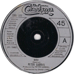 Peter Gabriel Biko USED VINYL 7INCH SINGLE 45 RPM PROMO