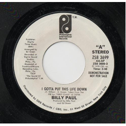 Billy Paul I Gotta Put This Life Down Vinyl 7" USED