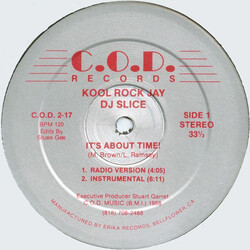 Kool Rock Jay And The DJ Slice It's About Time! USED VINYL 12INCH 33 S RPM