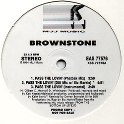 Brownstone Pass The Lovin' Vinyl 12" USED