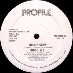 Run-DMC Hollis Crew USED VINYL 12INCH 33 S RPM SINGLE PROMO STEREO