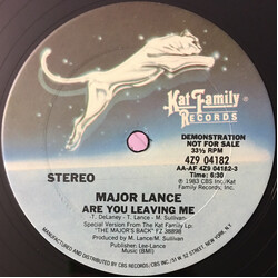 Major Lance Are You Leaving Me USED VINYL 12INCH 33 S RPM PROMO