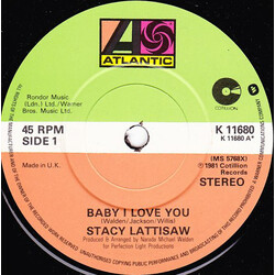 Stacy Lattisaw Baby I Love You USED VINYL 7INCH 45 RPM SINGLE