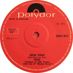 Focus (2) Hocus Pocus USED VINYL 7INCH 45 RPM SINGLE