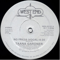Taana Gardner No Frills USED VINYL 12INCH 33 S RPM SINGLE STEREO