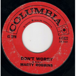 Marty Robbins Don't Worry / Like All The Other Times USED VINYL 7INCH 45 RPM SINGLE STYRENE
