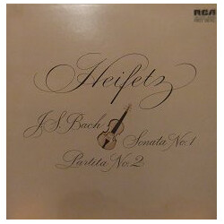 Jascha Heifetz J.S. Bach Sonata No. 1 Partita No. 2 Vinyl LP USED