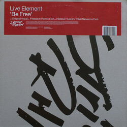 Live Element Be Free USED VINYL 12INCH 45 RPM 33 S RPM