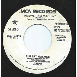 Rupert Holmes Answering Machine Vinyl 7" USED