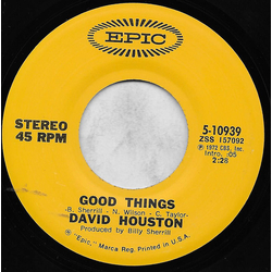 David Houston Good Things / The Love She Gives Vinyl 7" USED