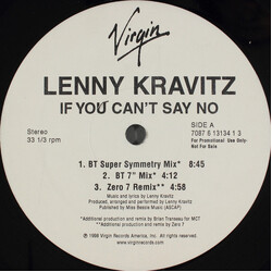 Lenny Kravitz If You Can't Say No USED VINYL 12INCH 33 S RPM PROMO