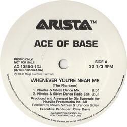 Ace Of Base Whenever You're Near Me (The Remixes) VINYL 12" USED