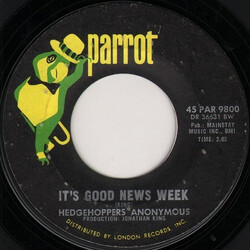 Hedgehoppers Anonymous It's Good News Week / Afraid Of Love USED VINYL 7INCH 45 RPM SINGLE