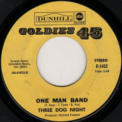 Three Dog Night One Man Band / Out In The Country USED VINYL 7INCH 45 RPM REISSUE