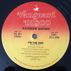 Rainbow Brown I'm The One USED VINYL 12INCH 33 S RPM STEREO