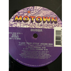 Bubba I Like Your Style USED VINYL 12INCH 33 S RPM