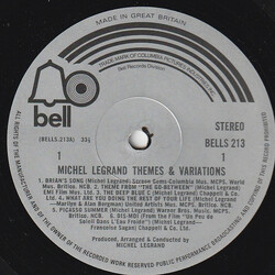 Michel Legrand Themes & Variations Vinyl LP USED