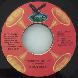 The 5 Royales School Girl / Monkey Hips & Rice USED VINYL 7INCH 45 RPM MONO