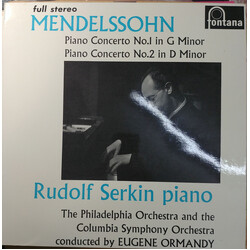 Felix Mendelssohn-Bartholdy / Rudolf Serkin / Eugene Ormandy / The Philadelphia Orchestra / Columbia Symphony Orchestra Piano Concertos  Nos 1 And 2 V