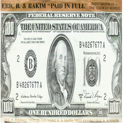 Eric B. & Rakim Paid In Full (Mini Madness - The Coldcut Remix) USED VINYL 7INCH 45 RPM SINGLE STEREO