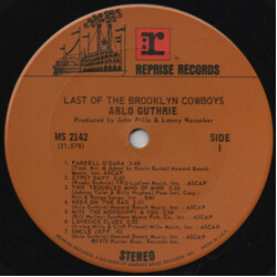 Arlo Guthrie Last Of The Brooklyn Cowboys Vinyl LP USED