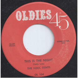 The Kool Gents / The Tokens This Is The Night  / While I Dream USED VINYL 7INCH 45 RPM REISSUE