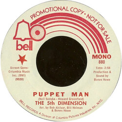 The Fifth Dimension Puppet Man USED VINYL 7INCH 45 RPM PROMO STEREO MONO