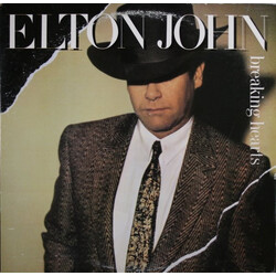 Elton John Breaking Hearts Vinyl LP USED
