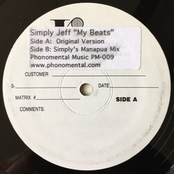 Simply Jeff My Beats USED VINYL 12INCH TEST PRESSING