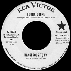 Lorna Dune (2) Dangerous Town USED VINYL 7INCH 45 RPM SINGLE PROMO