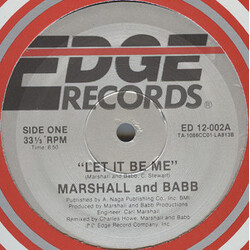 Marshall And Babb Let It Be Me / On A High Vinyl 12" USED
