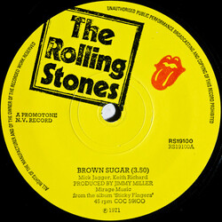 The Rolling Stones Brown Sugar USED VINYL 7INCH 45 RPM SINGLE MONO